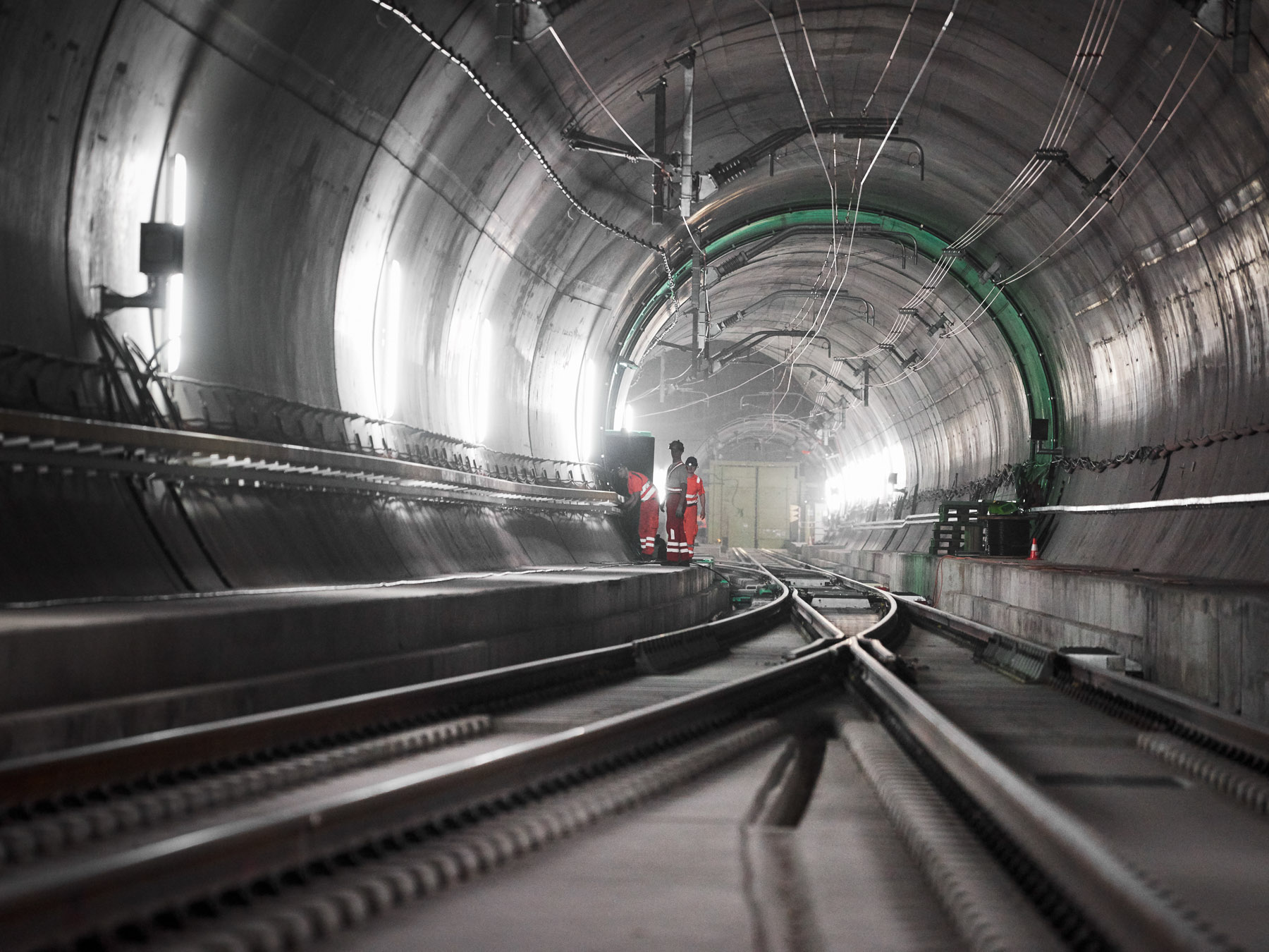 Bild Arbeiter im Gotthard-Basistunnel