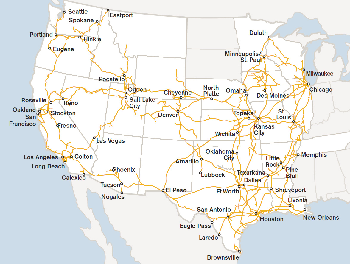 Streckennetz Union Pacific