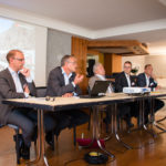 Gerd Aufdenblatten Holcim (Schweiz) AG, Nicola Perrin SBB Cargo, Toni Häne Leiter Fernverkehr SBB, Roberto Tulipani CEO TILO AG